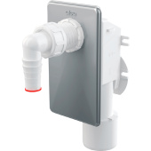 Сифон для стиральной машины AlcaPlast APS3 под штукатурку, нерж. сталь