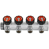 Коллектор регулирующий Rommer 1x1/2 на 4 выхода