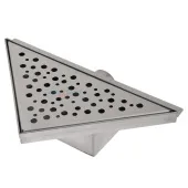 Трап угловой из нержавеющей стали с сухим затвором TIM 200x200мм горизонтальный выпуск Трап угловой из нержавеющей стали с сухим затвором TIM 200x200мм горизонтальный выпуск