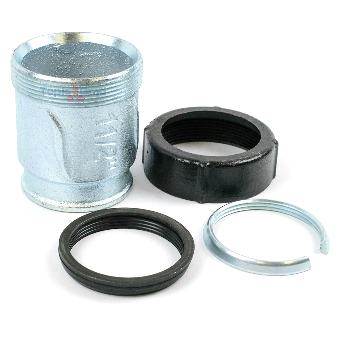 Обжимное соединение из ковкого чугуна Zeissler ВР 1 1/2 Обжимное соединение из ковкого чугуна Zeissler ВР 1 1/2