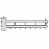 Балансировочный коллектор Gidruss BMSS-100-5D (до 100 кВт, подкл. котла G 1 1/4, 4+1 контура, нерж. сталь)