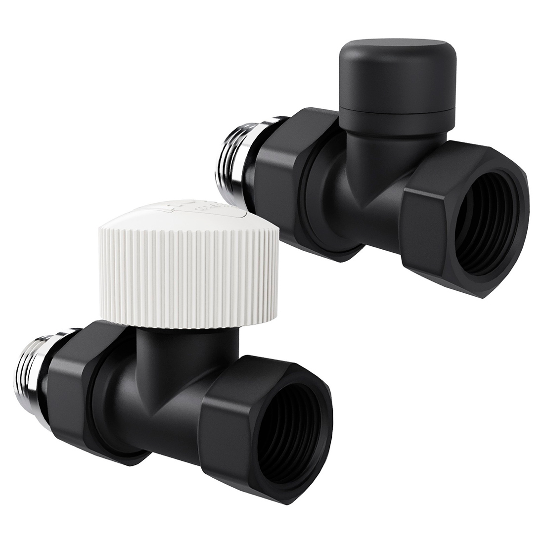 Набор термостатический прямой Royal Thermo Design 1/2" М30х1,5 (черный)