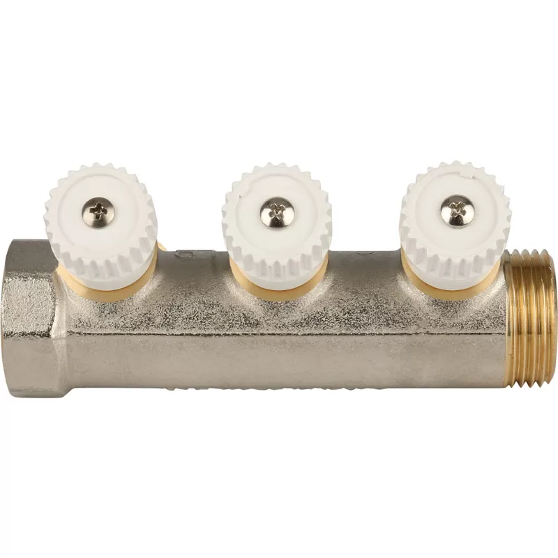 Коллектор Stout с регулировочными клапанами 1, 3 отвода 3/4 Коллектор Stout с регулировочными клапанами 1, 3 отвода 3/4