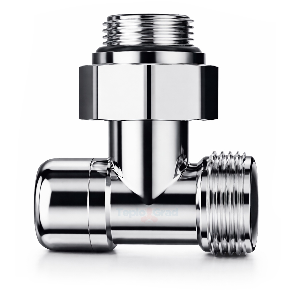 Узел нижнего подключения Royal Thermo Design угловой 1/2x3/4, хром