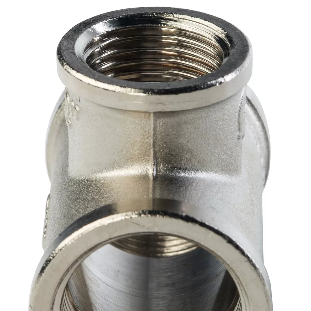 Тройник переходной 3/4x1/2x3/4 ВВ никелированный Stout