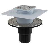 Душевой трап AlcaPlast APV4344 105x105 DN50/75 регулируемый, вертикальный выпуск