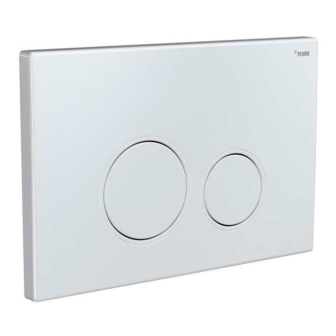 Панель смыва РЕХАУ Nova ORB 001 с круглыми клавишами, белая, глянцевая