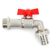 Кран шаровой Valfex 3/4" водоразборный со штуцером