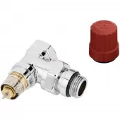 Клапан термостатический угловой Danfoss 1/2 RA-NCX хромированный