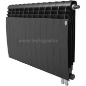 Биметаллический радиатор Royal Thermo BiLiner 500 Noir Sable VDR 12 секций с нижним подключением