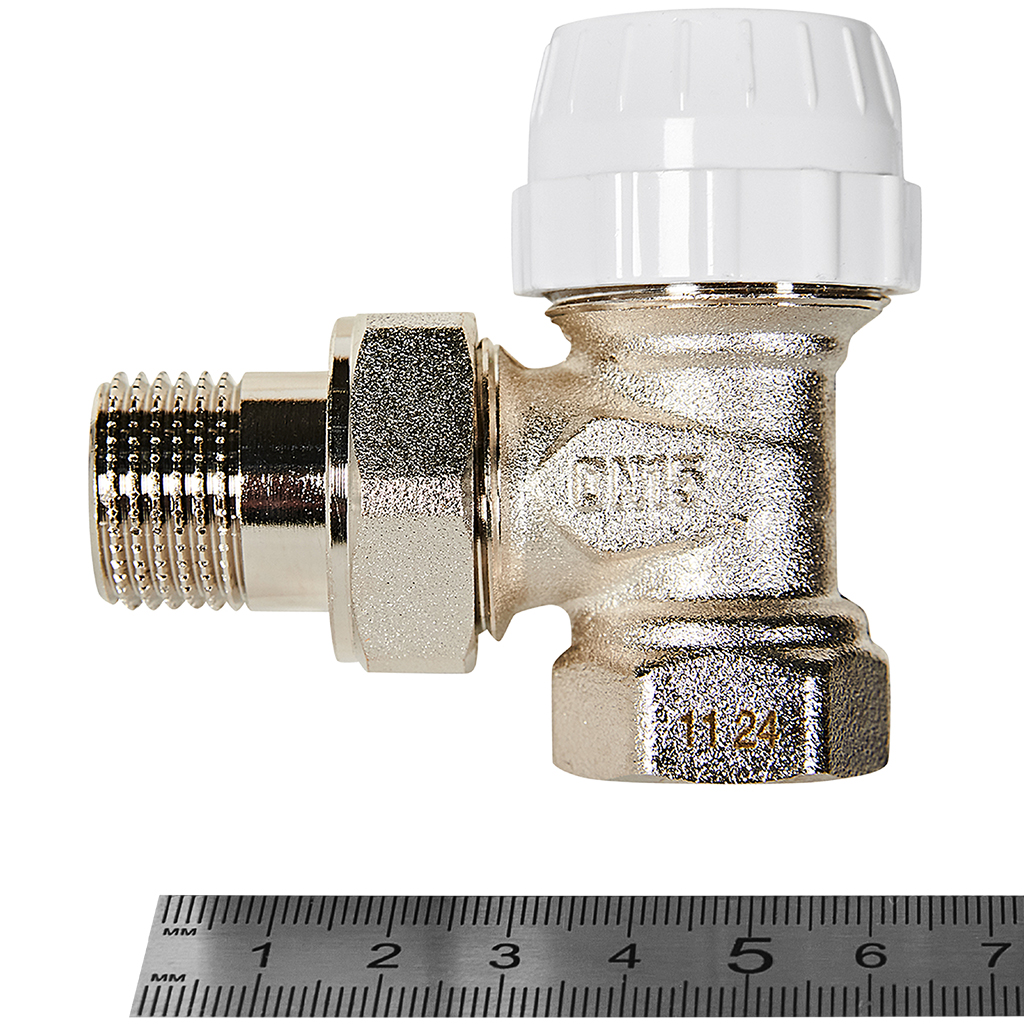 Клапан термостатический угловой Rommer 1/2