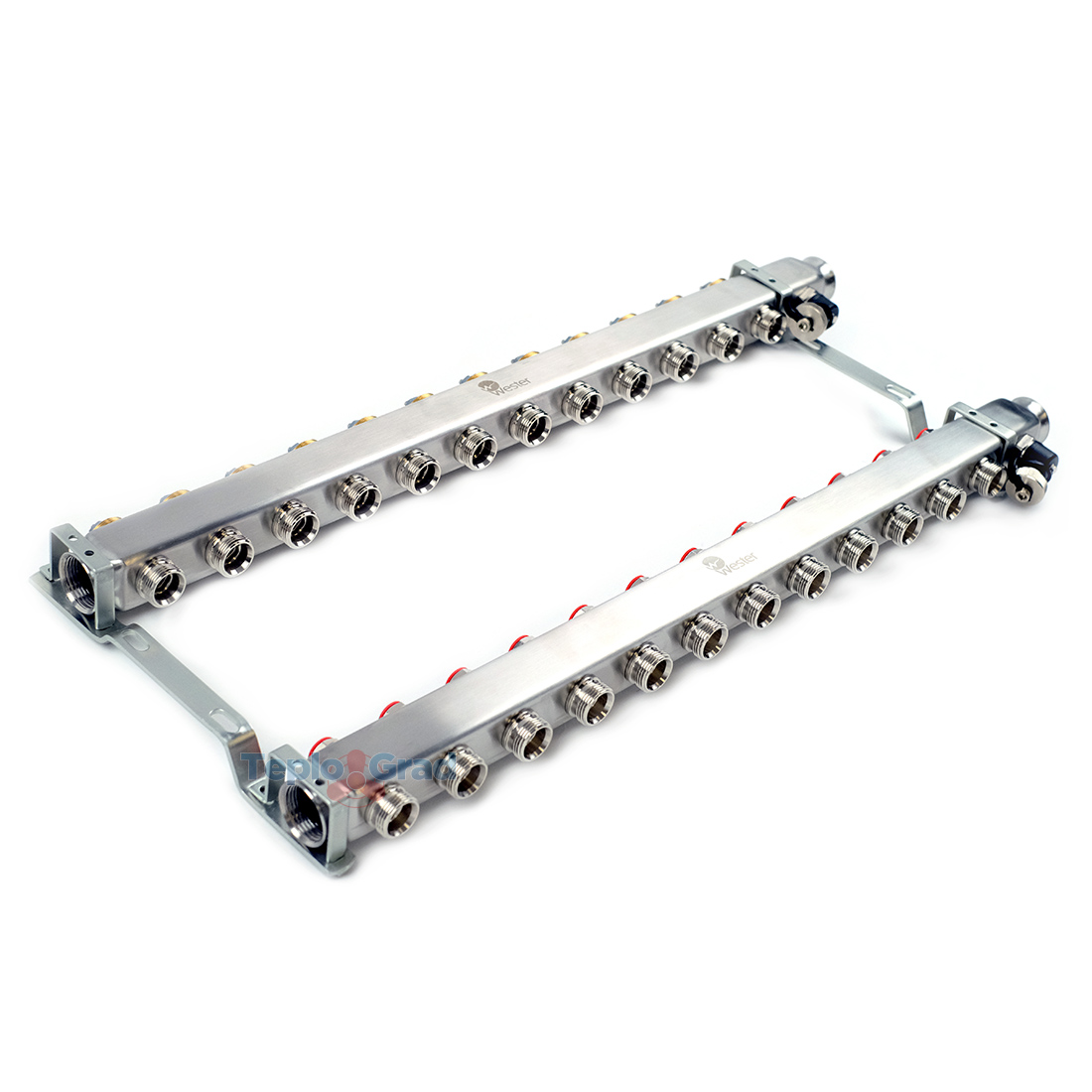Коллектор из нержавеющей стали Wester MUVS без расходомеров на 11 выходов