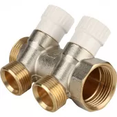 Коллектор Stout с регулировочными клапанами 1, 2 отвода 3/4 Коллектор Stout с регулировочными клапанами 1, 2 отвода 3/4