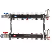 Коллектор из нержавеющей стали Rommer в сборе без расходомеров 7 выходов