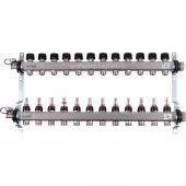 Коллектор Uponor Smart S на 12 выходов с расходомерами Коллектор Uponor Smart S на 12 выходов с расходомерами