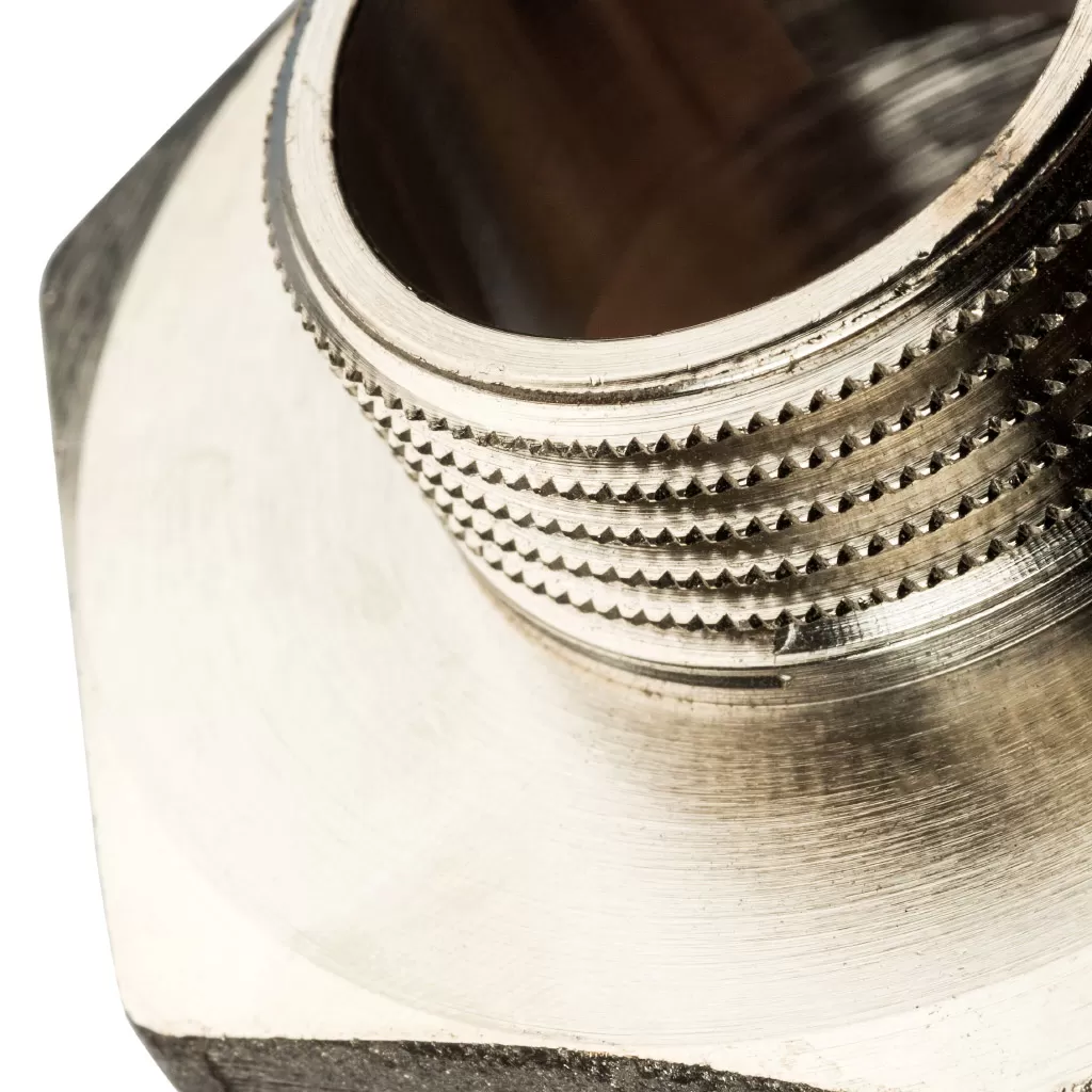 Ниппель переходной 2x1 НН никелированный Stout