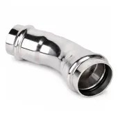 Пресс-угольник двухраструбный 45° 28 TIM из нержавеющей стали