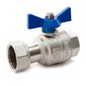 Шаровой кран TIM с накидной гайкой 3/4 ручка бабочка