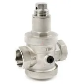 Редуктор давления TIM 1 1/4 с выходом под манометр, никелированный Редуктор давления TIM 1 1/4 с выходом под манометр, никелированный