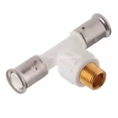 Пресс тройник Henco НР 20x1/2x20 белый