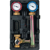 Насосная группа Rommer с трехходовым смесительным клапаном (подача слева) без насоса