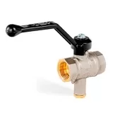 Кран шаровой LD Pride c отверстием для термометра ВВ 1/2 ручка рычаг