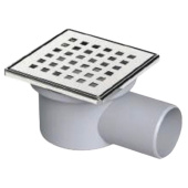 Трап горизонтальный Valfex 100x100 с решеткой и окантовкой из нерж. стали