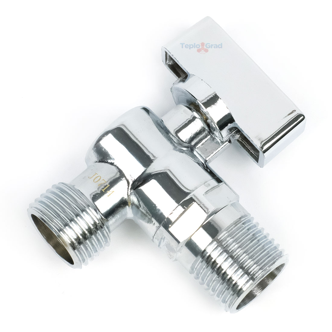 Кран угловой TIM 1/2 с отражателем, хромированный