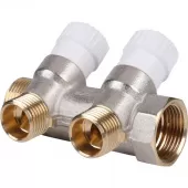 Коллектор Stout с регулировочными клапанами 3/4, 2 отвода 1/2 Коллектор Stout с регулировочными клапанами 3/4, 2 отвода 1/2