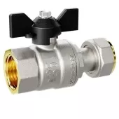 Кран шаровой LD Pride с накидной гайкой ВВ 3/4 ручка бабочка