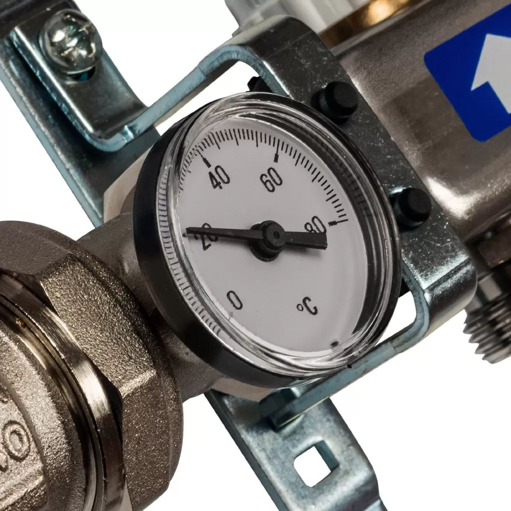 Коллектор из нержавеющей стали Stout в сборе с расходомерами 4 выхода Коллектор из нержавеющей стали Stout в сборе с расходомерами 4 выхода