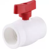 Мини шаровой кран Kalde 32 мм ручка красная