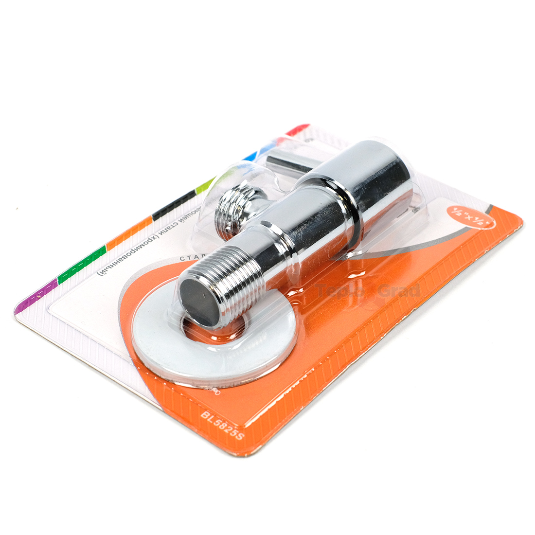 Кран угловой TIM 1/2x1/2 НР, нержавеющая сталь (хром) Кран угловой TIM 1/2x1/2 НР, нержавеющая сталь (хром)