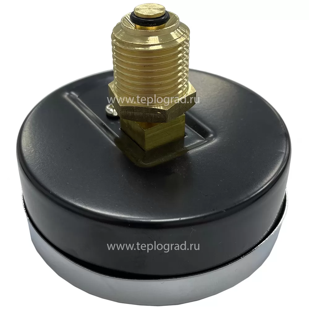 Термоманометр аксиальный TIM, корпус 80 мм, диапазон 0-10 бар, подключение 1/2 Y-80T-10