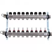 Коллектор Uponor Smart S на 9 выходов с расходомерами Коллектор Uponor Smart S на 9 выходов с расходомерами