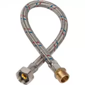 Гибкая подводка для воды Stout НР 3/8 x ВР 1/2, длиной 600 мм