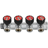 Коллектор регулирующий Rommer 3/4x3/4 на 4 выхода