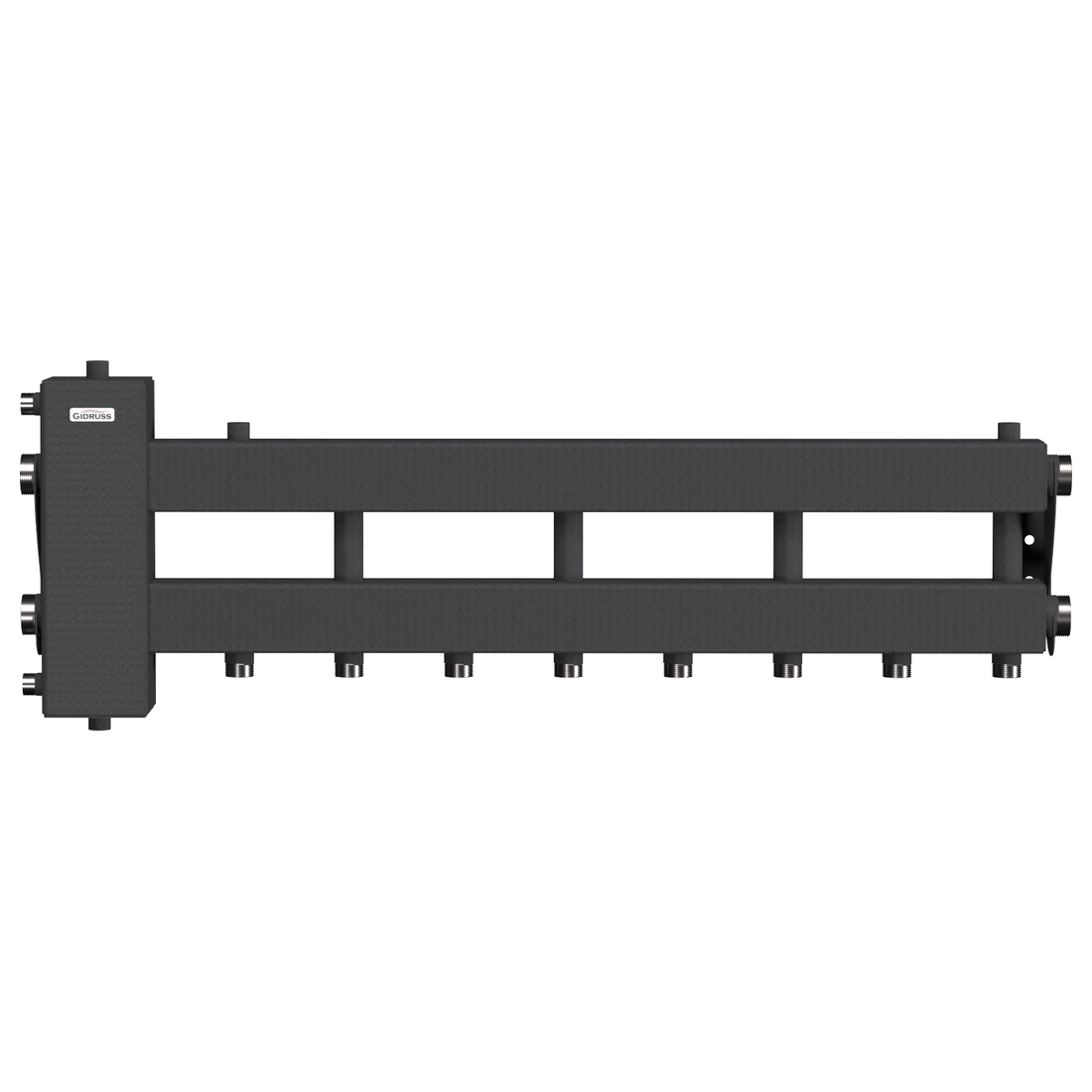 Балансировочный коллектор Gidruss BM-150-5D (до 150 кВт, подкл. котла G 1 1/2, 4 контура G 1)