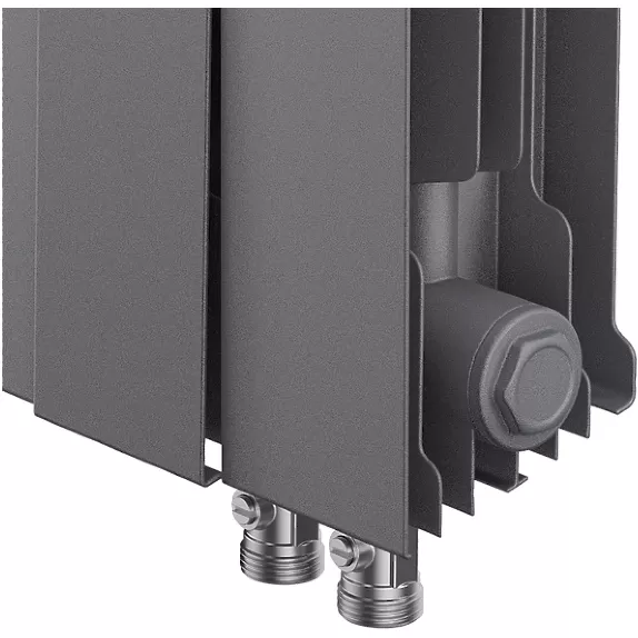 Биметаллический радиатор Royal Thermo PianoForte 500 Silver Satin VDR80 12 секций с нижним подключением
