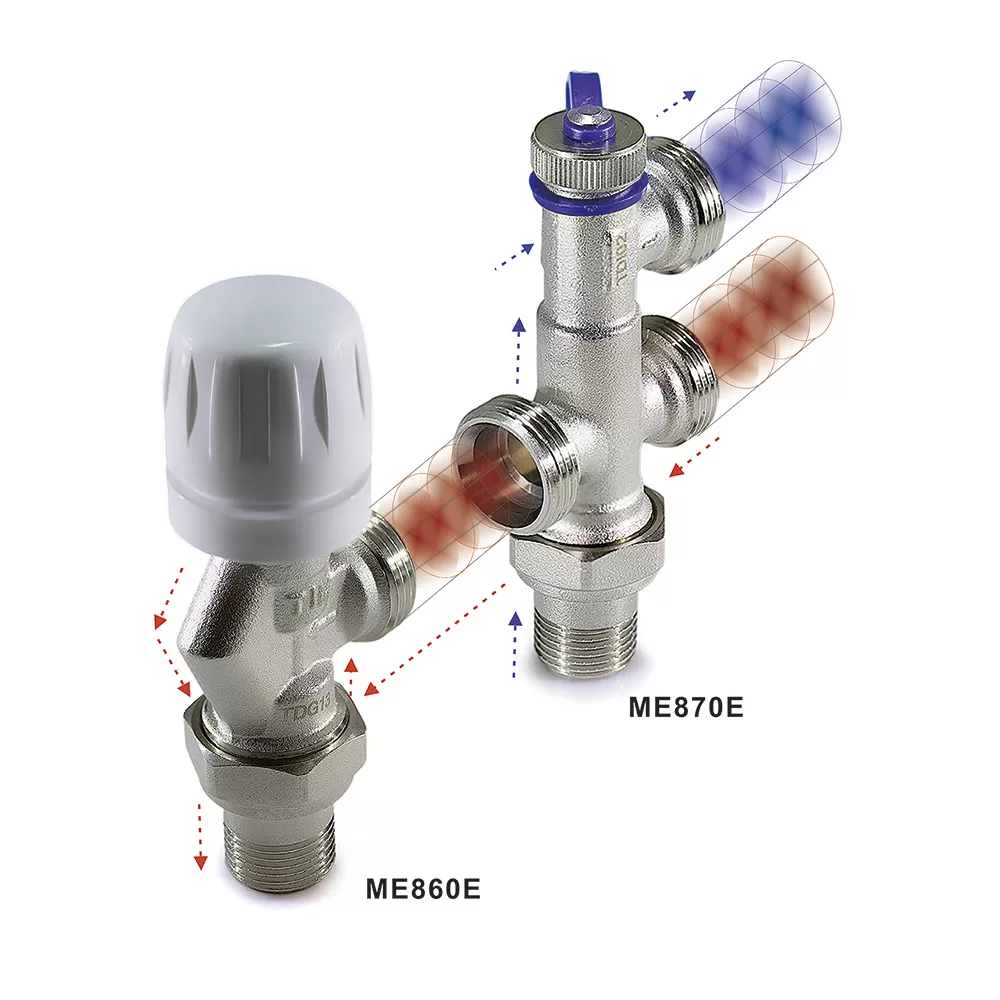 Клапан термостатический осевой TIM 1/2x3/4