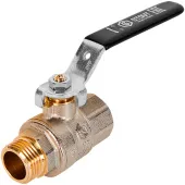 Шаровой кран Stout НР-ВР 1/2 полнопроходной, ручка рычаг