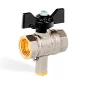 Кран шаровой LD Pride c отверстием для термометра ВВ 1/2 ручка бабочка