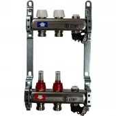 Коллектор Stout на 2 выхода с расходомерами, с клапаном вып. воздуха и сливом - SMS-0927-000002 Коллектор Stout на 2 выхода с расходомерами, с клапаном вып. воздуха и сливом - SMS-0927-000002