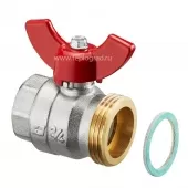 Кран шаровой Oventrop муфтовый G1 BP х G1 HP с плоским уплотнением