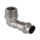 Угольник НР 28х3/4 Rommer из нержавеющей стали прессовой