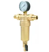 Самопромывной фильтр TIM 1/2 с манометром и корпусом из латуни