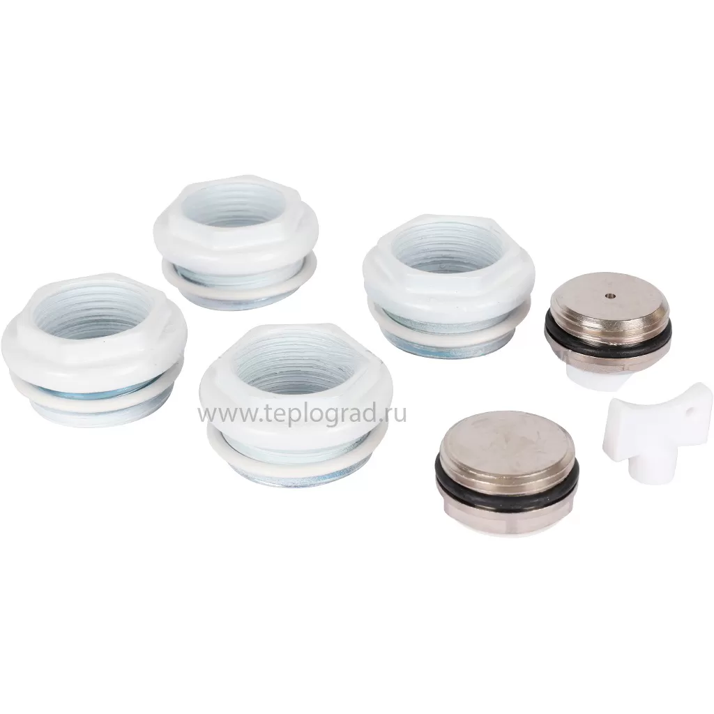 Комплект для подключения радиатора Stout 3/4 без кронштейнов