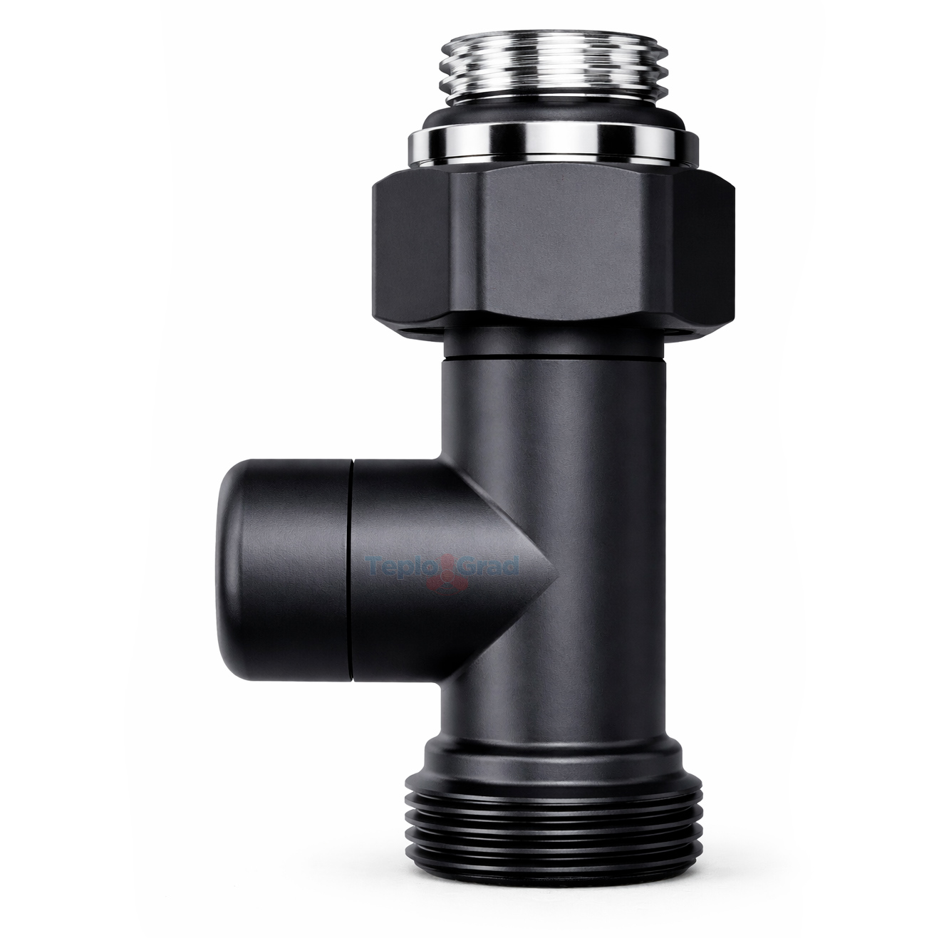 Узел нижнего подключения Royal Thermo Design прямой 1/2x3/4, черный