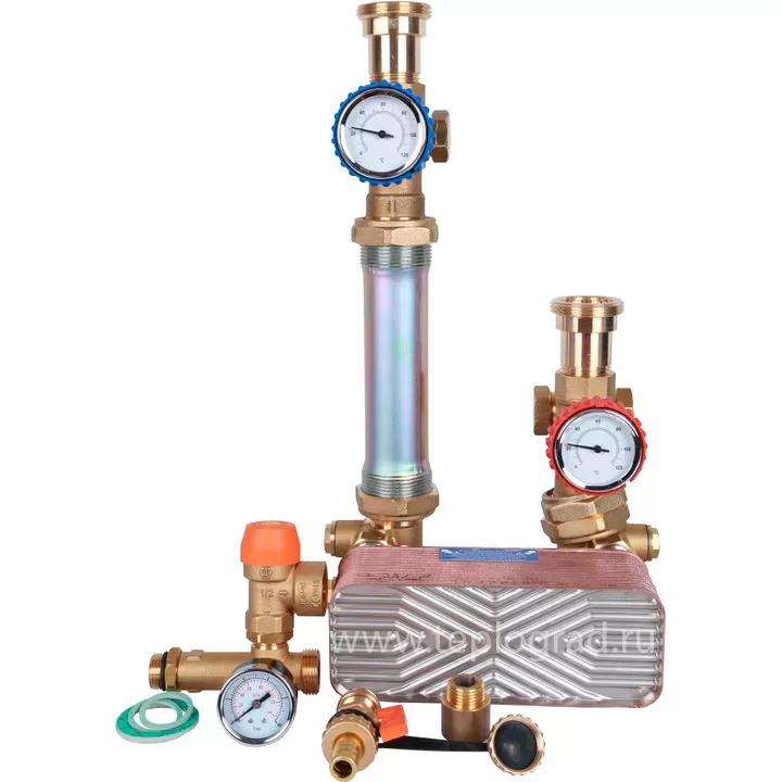 Насосная группа Stout с теплообменником 28 пластин без насоса