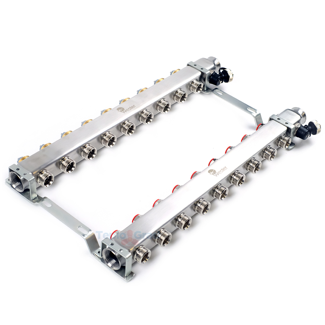 Коллектор из нержавеющей стали Wester MUVS без расходомеров на 9 выходов